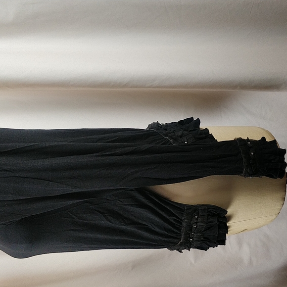 Boatneck top with ruffles hem and sleeves - Picture 4 of 5